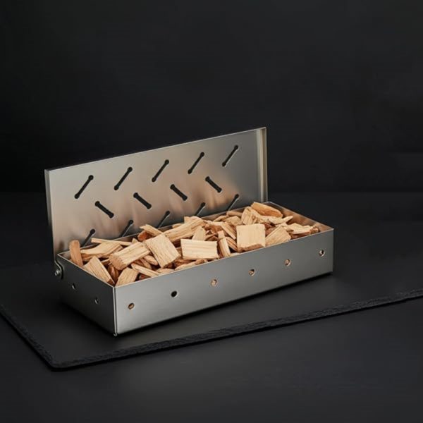 Heavy-Duty Smoker Box with Wooden Handles — product image 3