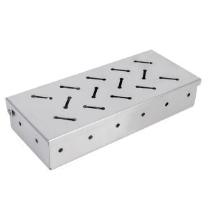 Heavy-Duty Smoker Box with Wooden Handles | YinHao Houseware