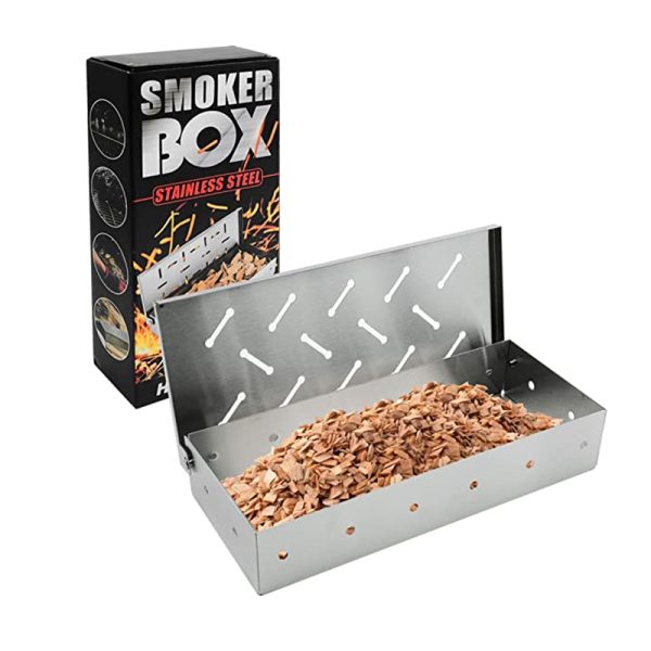 Heavy-Duty Smoker Box with Wooden Handles — product image 6