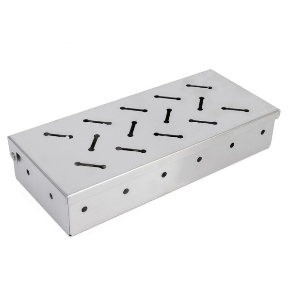 Heavy-Duty Smoker Box with Wooden Handles — product image 1