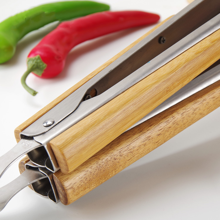 19 Inch BBQ Tongs with Wooden Handles — product detail 4 | YinHao Houseware