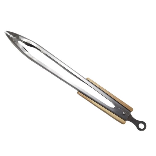 19 Inch BBQ Tongs with Wooden Handles — product image 1