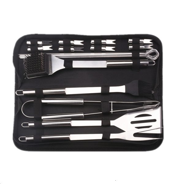 20-Piece Heavy-Duty Stainless Steel BBQ Tool Set with Carry Bag — product image 2