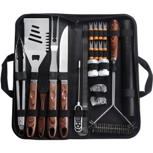 20-Piece Heavy-Duty Stainless Steel BBQ Tool Set with Carry Bag | YinHao Houseware