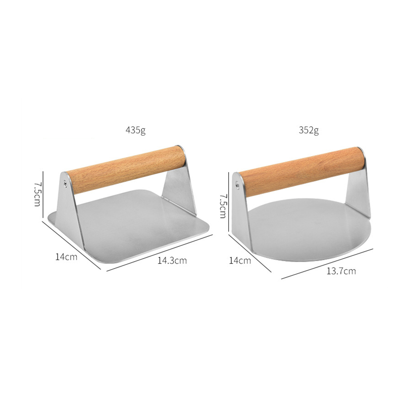 5.5 Inch Heavy-Duty Burger Press with Wooden Handles — product detail 2 | YinHao Houseware
