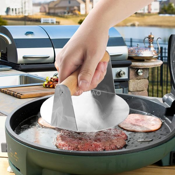 5.5 Inch Heavy-Duty Burger Press with Wooden Handles — product image 3