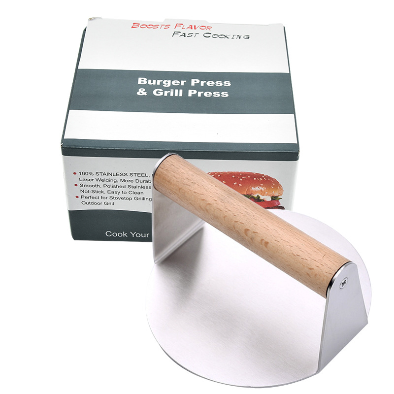 5.5 Inch Heavy-Duty Burger Press with Wooden Handles — product detail 6 | YinHao Houseware