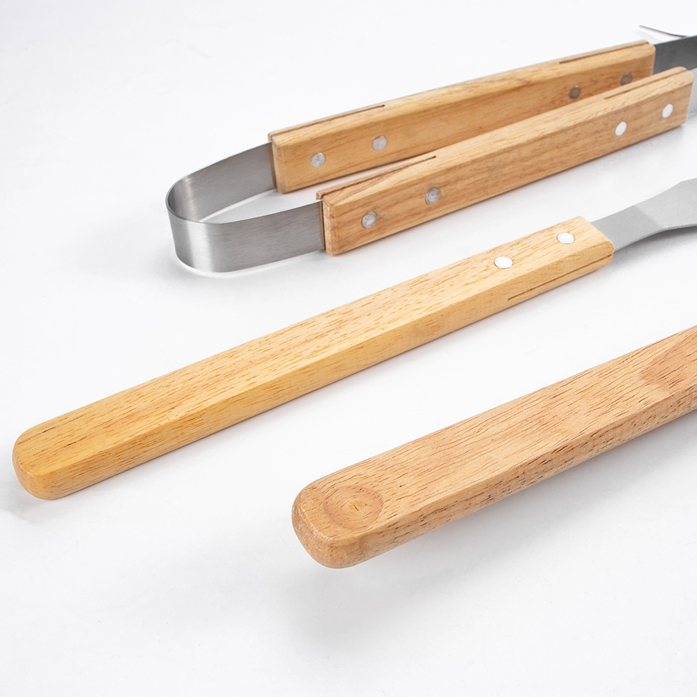 6-Piece Stainless Steel BBQ Tool Set with Wooden Handles, Carry Bag — product detail 5 | YinHao Houseware