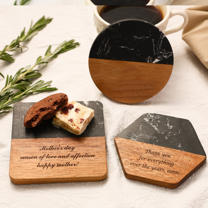 Hot Sale Custom Marble Acacia Wooden Coaster 1.jpg