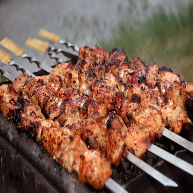 BBQ Skewers with Wooden Handles for Outdoor Cooking — product detail 5 | YinHao Houseware