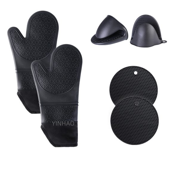 7-Piece Oven Mitt Set with Silicone Handles, Heat-Proof Mitt — product image 5