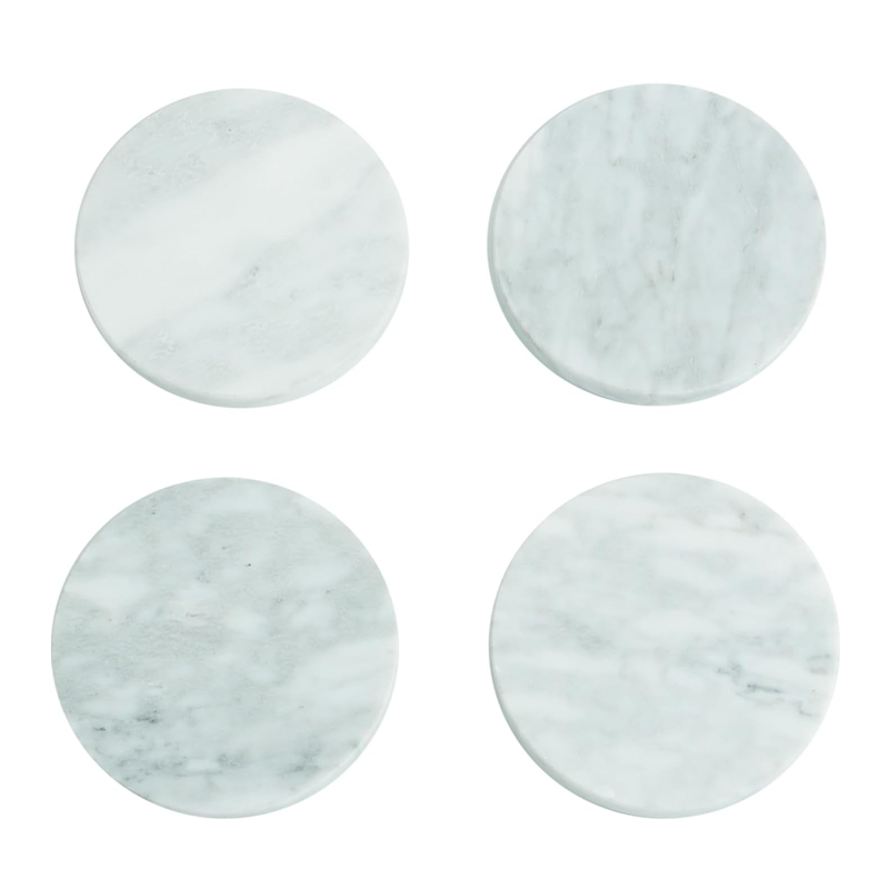 Hotel Coasters White Marble Heat Resistant Washable 4.jpg