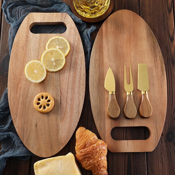 Premium Cheese Board & Knife Set with Acacia Wood Handles — product image 6