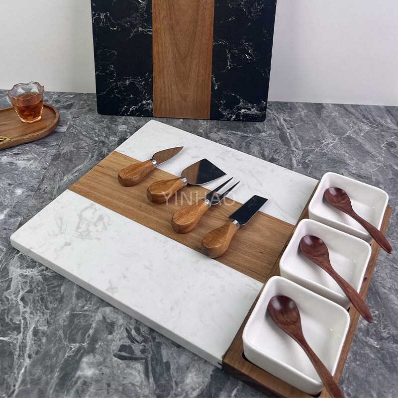 Housewarming Gifts Custom Engraved Wooden Marble Cheese 2.jpg