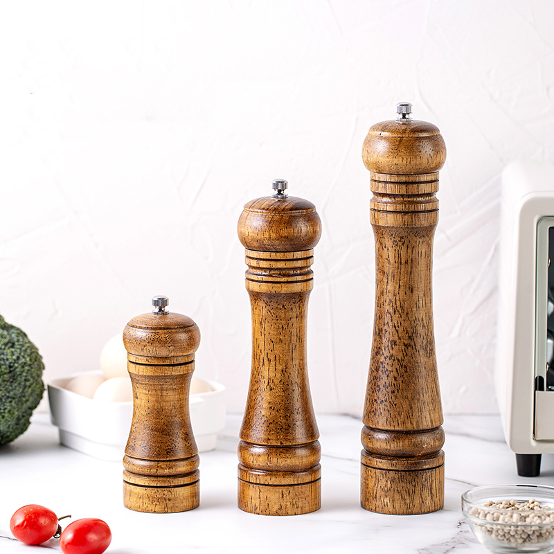 8 Inch Salt & Pepper Mill Set with Wooden Handles — product detail 5 | YinHao Houseware