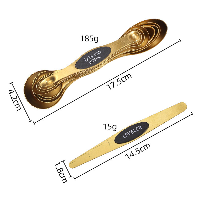 Kitchen Gadgets 8pcs Gold Stainless Steel Double 1.jpg