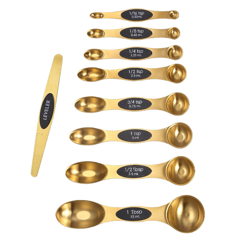 Kitchen Gadgets 8pcs Gold Stainless Steel Double 4.jpg