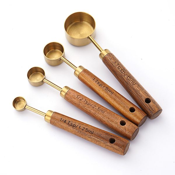 Measuring Cup & Spoon Set with Wooden Handles — product image 3