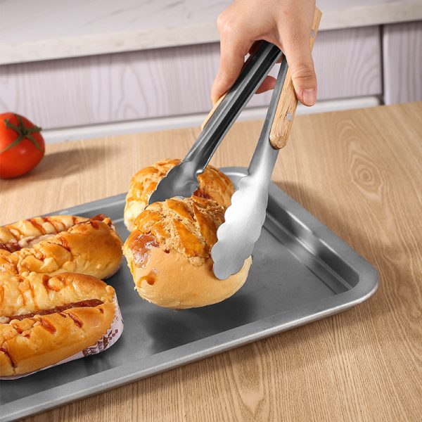 Heat-Resistant BBQ Tongs with Wooden Handles — product image 5