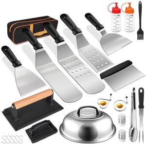 24-Piece Professional Griddle Tools for Outdoor | YinHao Houseware