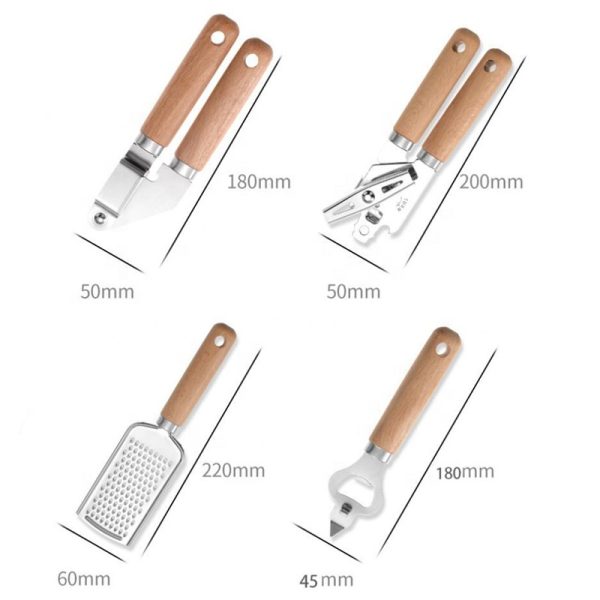 9-Piece Kitchen Utensil Set with Wooden Handles — product image 2