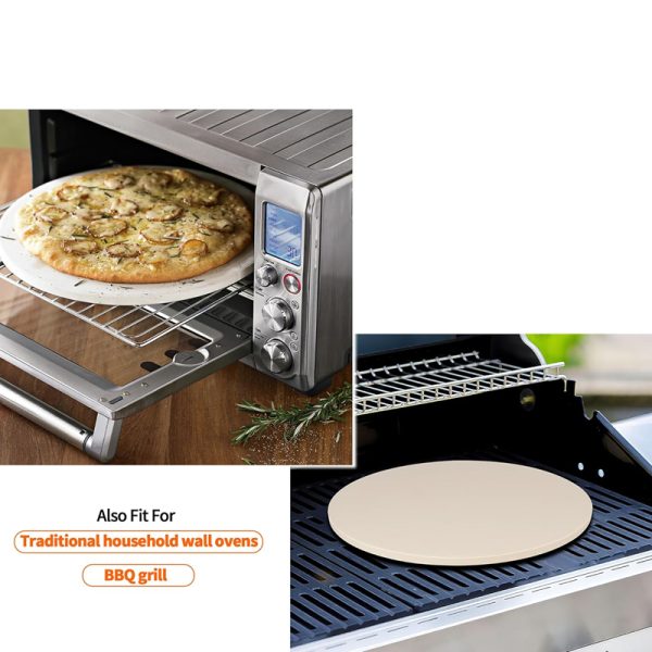 2-Piece 13 Inch Heavy-Duty Pizza Stone for Pizza Nights — product image 4