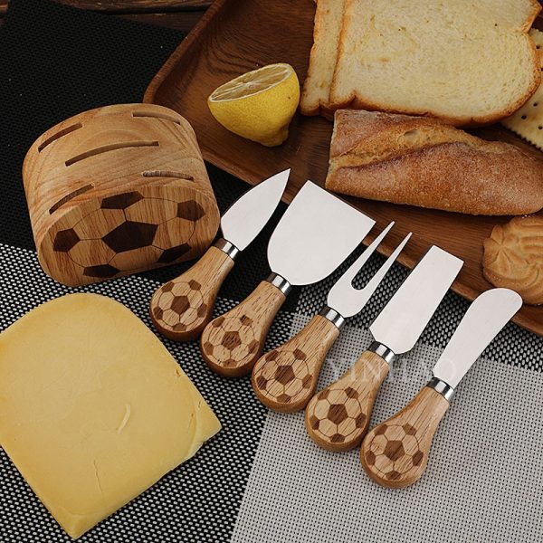 6-Piece Cheese Knife Set with Wooden Handles for Charcuterie Boards — product image 4