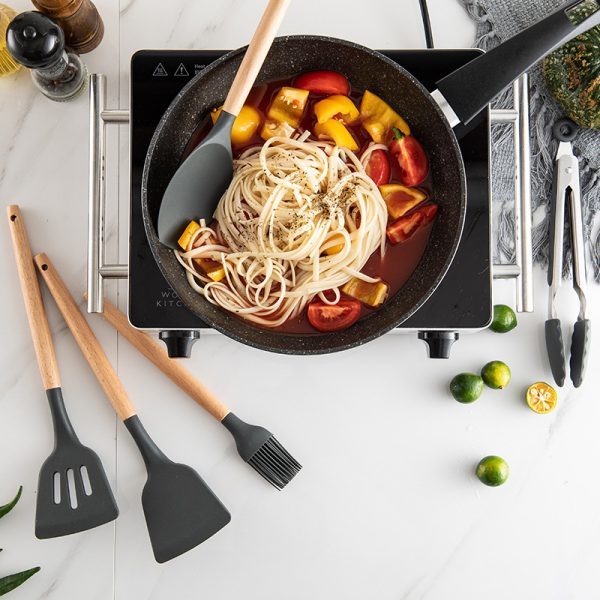 Heat-Resistant Kitchen Utensil Set with Wooden Handles — product image 3