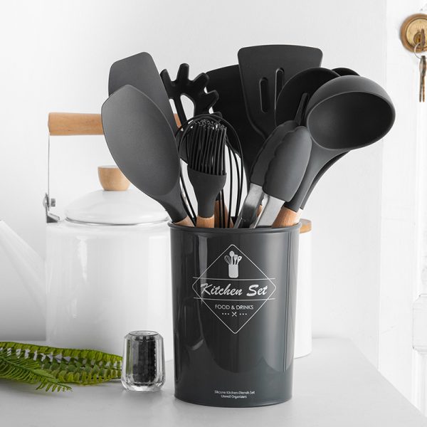 Heat-Resistant Kitchen Utensil Set with Wooden Handles — product image 4