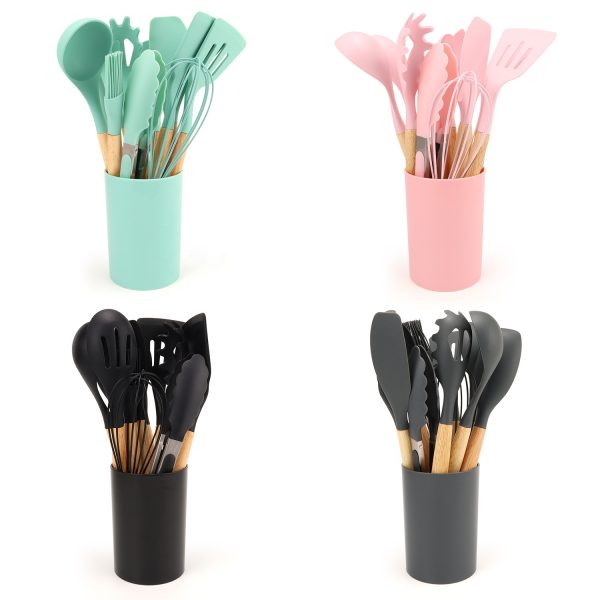 12-Piece Heat-Resistant BBQ Spatulas with Silicone Handles — product image 6