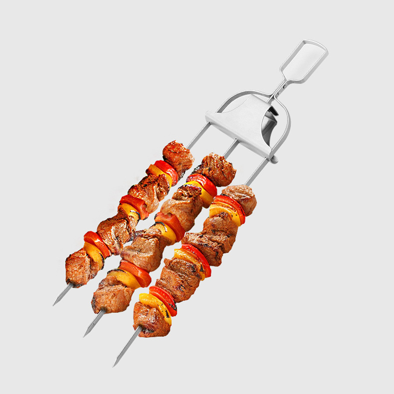 2-Piece 14 Inch Heavy-Duty BBQ Skewers for Outdoor — product detail 6 | YinHao Houseware