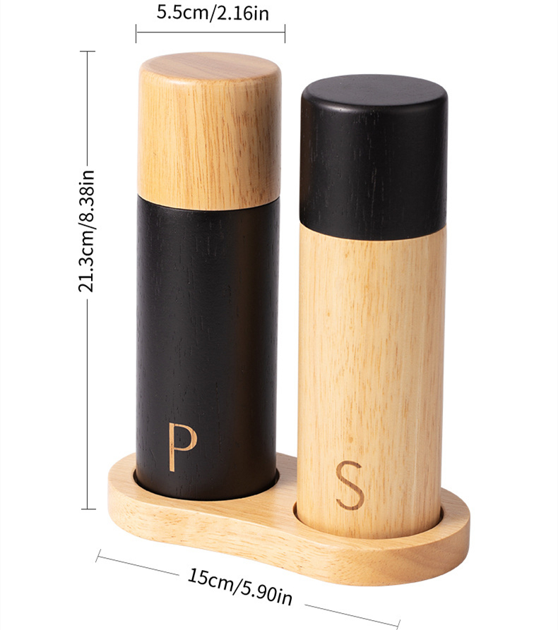 Salt & Pepper Mill Set with Wooden Handles — product detail 3 | YinHao Houseware