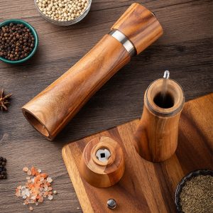 Premium Salt & Pepper Mill with Wooden Handles | YinHao Houseware