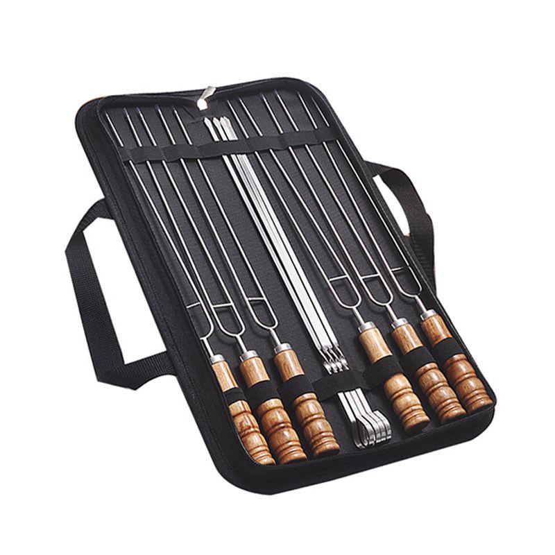 6-Piece BBQ Skewers with Wooden Handles, Carry Bag — product detail 5 | YinHao Houseware
