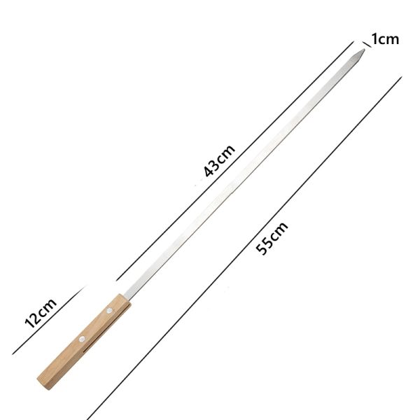 23 Inch BBQ Skewers with Wooden Handles — product image 2