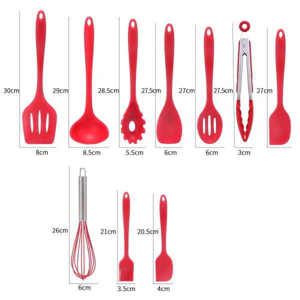 10-Piece Kitchen Utensil Set with Silicone Handles — product image 2