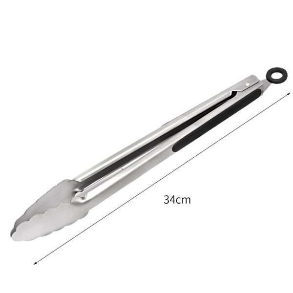 2-Piece 12 Inch BBQ Tongs with Silicone Handles — product image 3