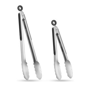 2-Piece 12 Inch BBQ Tongs with Silicone Handles | YinHao Houseware