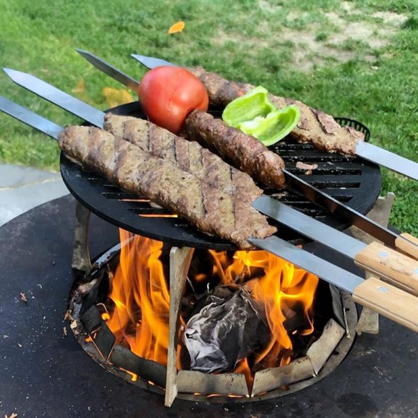 6-Piece 23.6 Inch BBQ Skewers with Wooden Handles — product image 3