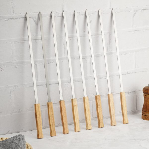 8-Piece BBQ Skewers with Wooden Handles — product image 2