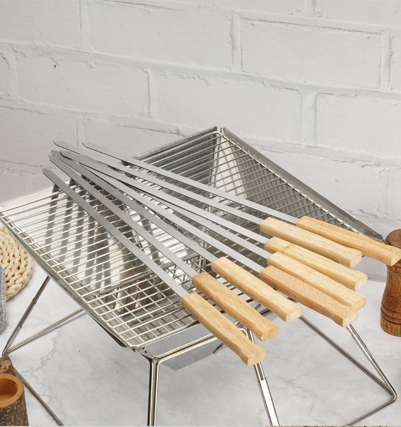 8-Piece BBQ Skewers with Wooden Handles — product detail 3 | YinHao Houseware