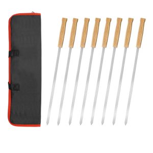 8-Piece BBQ Skewers with Wooden Handles | YinHao Houseware