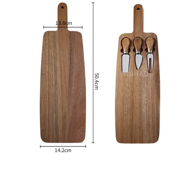 Cheese Board & Knife Set with Acacia Wood Handles for Wedding Gifts — product image 2