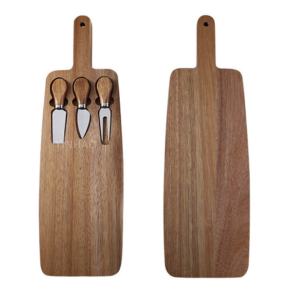 Cheese Board & Knife Set with Acacia Wood Handles for Wedding Gifts — product image 3