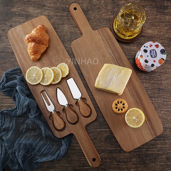 Cheese Board & Knife Set with Acacia Wood Handles for Wedding Gifts — product image 6