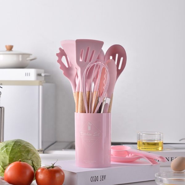 14-Piece Kitchen Utensil Set with Wooden Handles — product image 6