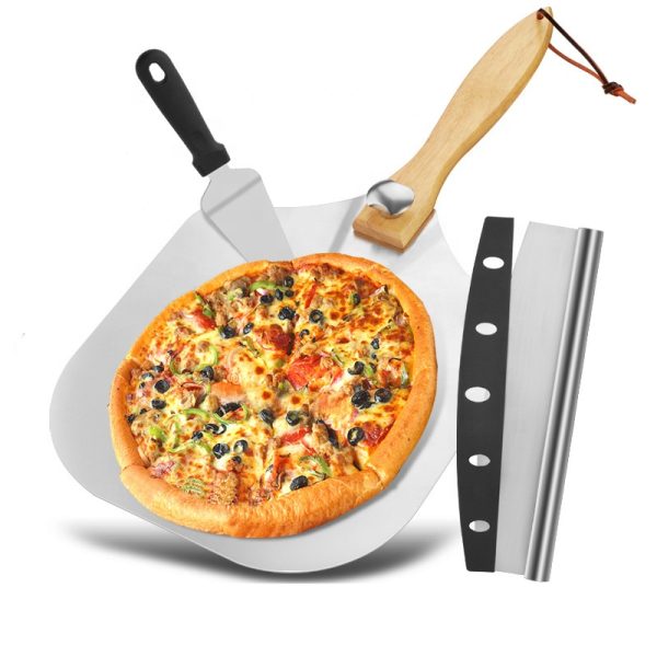 12x14 Inch Pizza Peel Set with Wooden Handle — product image 6