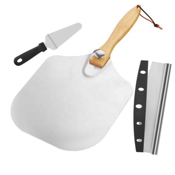 12x14 Inch Pizza Peel Set with Wooden Handle — product image 1