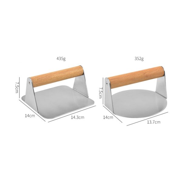 2-Piece Burger Presses with Wooden Handles — product image 3