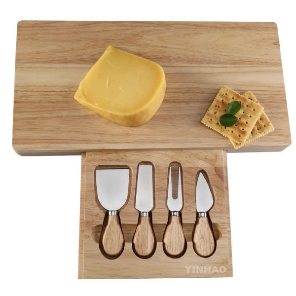 4-Piece Charcuterie Board Set with Cutlery Drawer — product image 1